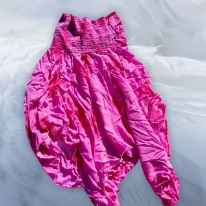 Handmade Indonesian pink floral accent pattern wear